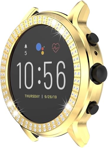 Miniatura 29 de Compatible con Fossil Gen 5 Carlyle - Carcasa protectora rígida para reloj Fossil Gen5 Carlyle con diamantes de cristal brillante, marco duro