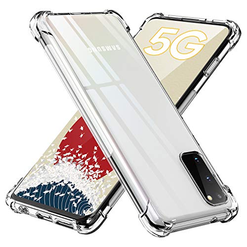 Image of ONES Samsung Galaxy S20 Crystal Clear Case, Shockproof Airbag Protective Case, Raise Edge Protect Camera & Screen, Transparent TPU Bumper Slim Thin Flexible Cell Phone Silicone Cover for Men Women