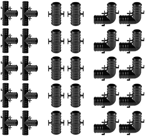 Kit De 25 Raccords Crimp Pex EFIELD 1/2" X 1/2" Femelle Pivotants Avec Languette - Parfait Pour Vos Installations Plomberie
