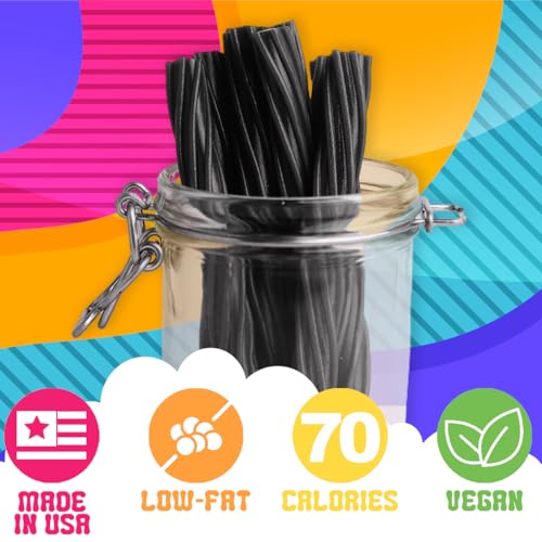 Not Just Good, It'S Amish Good Amish Good Gourmet Licorice Twist Candy - Premium Sweet & Chewy Treat, Jumbo Black Licorice Twist Perfect Snack Under 100 Calories thumb #1