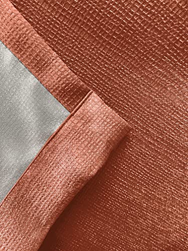 Enhanced Living Matrix Orange Curtains for Living Room, 90x54 inch (229x137 cm) - Image 2