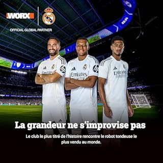 WORX Landroid Plus WR165E Robot Tondeuse Connecté e t Intelligent, 500 m² Surf.Max 600 m², Installation Facile, Configurable, Pente 35%, détecteur de Pluie, Coupe près des Bordures, Tonte Rapide