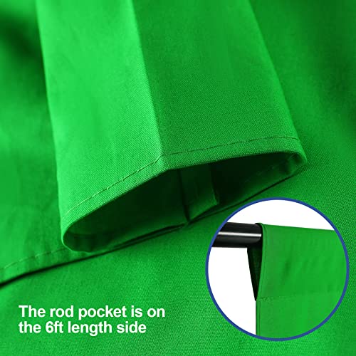 Emart 10X10Ft Green Screen Backdrop,High Density Polyester Fabric Photography Greenscreen Background With 4 Spring Clamps For Video Studio Portraits Parties #TOP4