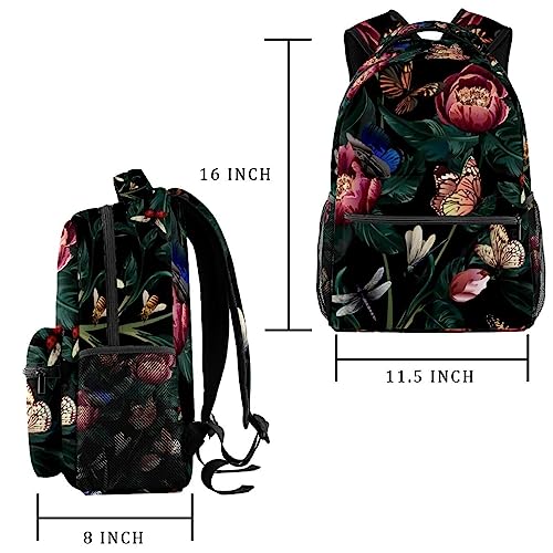 Sac à dos classique à fleurs ergonomique pour soulager le dos - 2