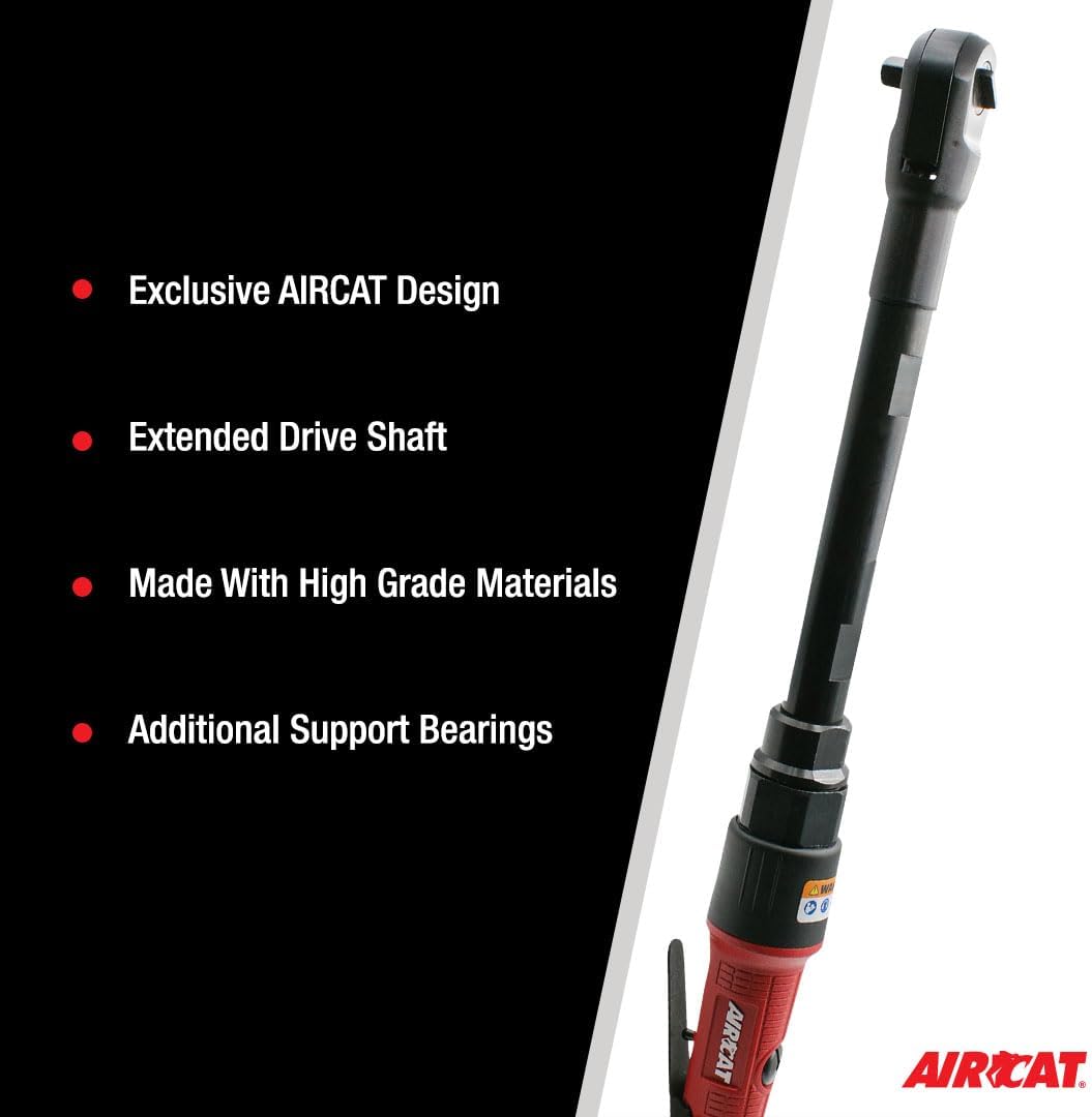 AIRCAT 808-15-25-A 1/4"" 15"" extended ratchet 30 ft-lb of Torque 200 RPM