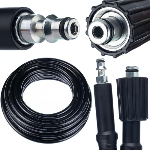 Rosfix Tuyau Haute Pression 5m M22-Click – Nylon Renforcé, 200 Bar, 60°C | Connecteur Rapide Lavor | compatible avec nettoyeur haute pression Lavor...