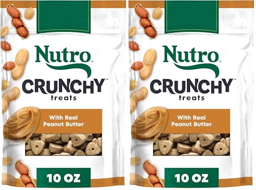 Image of Nutro Crunchy Dog Treats with Real Peanut Butter,Training Treats for Dogs,10 oz. Bag,(Pack of 2)