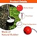 AUTOWNLUX 4 Stück Hundespielzeug Ball mit Schnur, ø 5/30 cm Hundespielzeug Ball Hund am Seil Naturkautschuk, Hundebälle Kleine (Rot, Gelb, Lila, Orange)