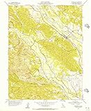 YellowMaps Geyserville CA topo map, 1:24000 Scale, 7.5 X 7.5 Minute, Historical, 1955, Updated 1956, 26.9 x 22 in - Tyvek