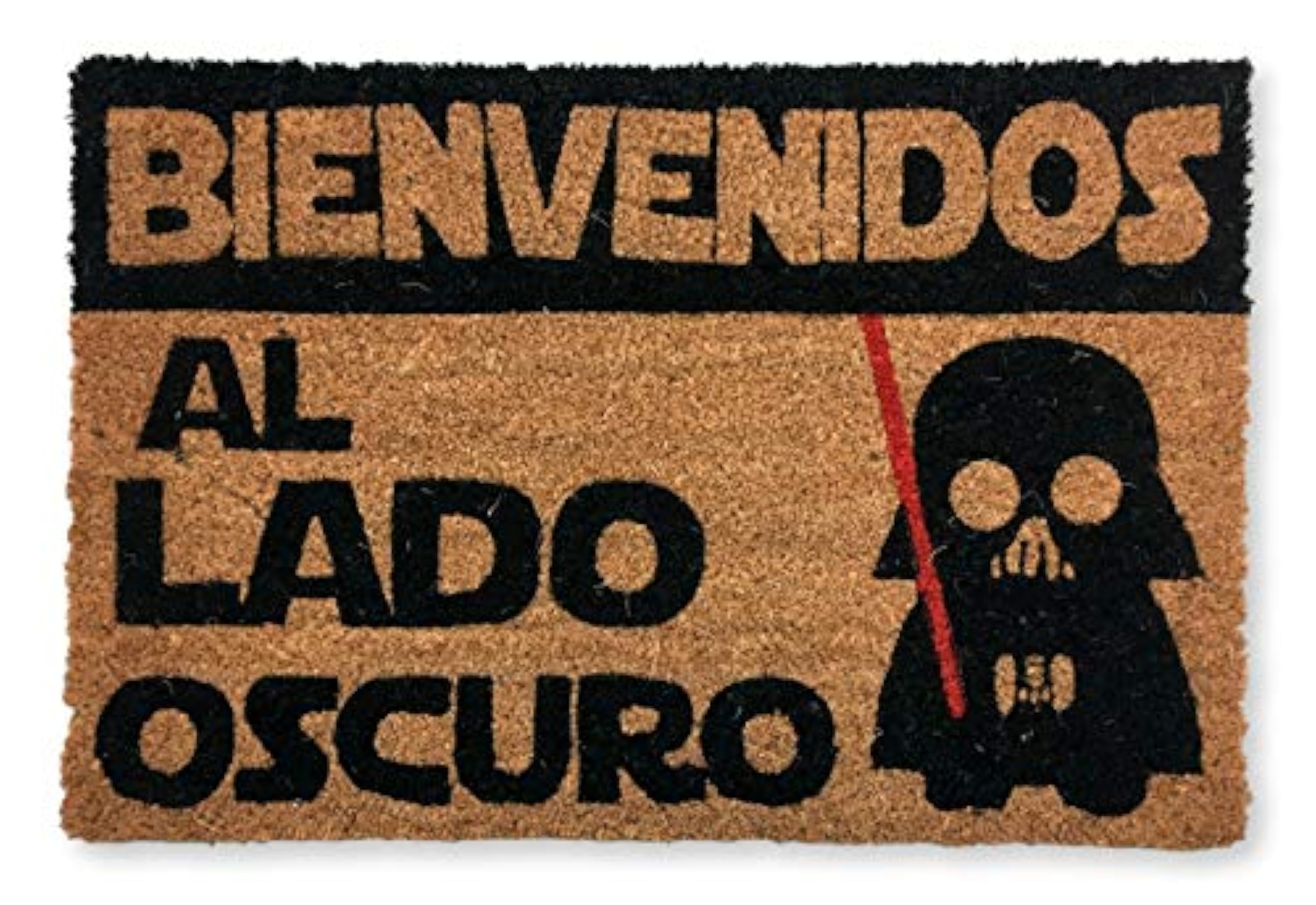 KOKO DOORMATS Felpudo Entrada casa Original, Fibra de Coco y PVC, Felpudo Exterior Bienvenido al Lado Oscuro, 40x60cm | Alfombra Entrada casa Exterior