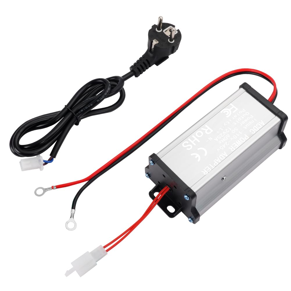 Adaptateur d'alimentation 230 V à 12 V Transformateur, Transformateur pour Chauffage Diesel 5kW/8kW, Convertisseur de Tension, Transfo AC à DC 200W pour Caravane, Camping-Car, Garage