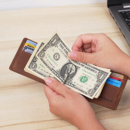 Slim RFID Blocking Wallet for Men - Genuine Leather