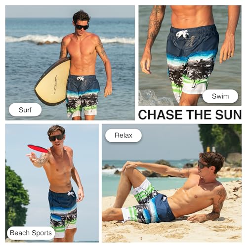 Image of Kanu Surf Men's Big Viper Extended Size Stripe Swim Trunk