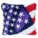 Beyond Your Thoughts Latch Hook Kits for DIY Throw Pillow Cover Sofa Cushion Cover Star Stripe with USA Flag Pattern Printed 16X16 inch, Crochet Needlework Crafts for Kids and Adults