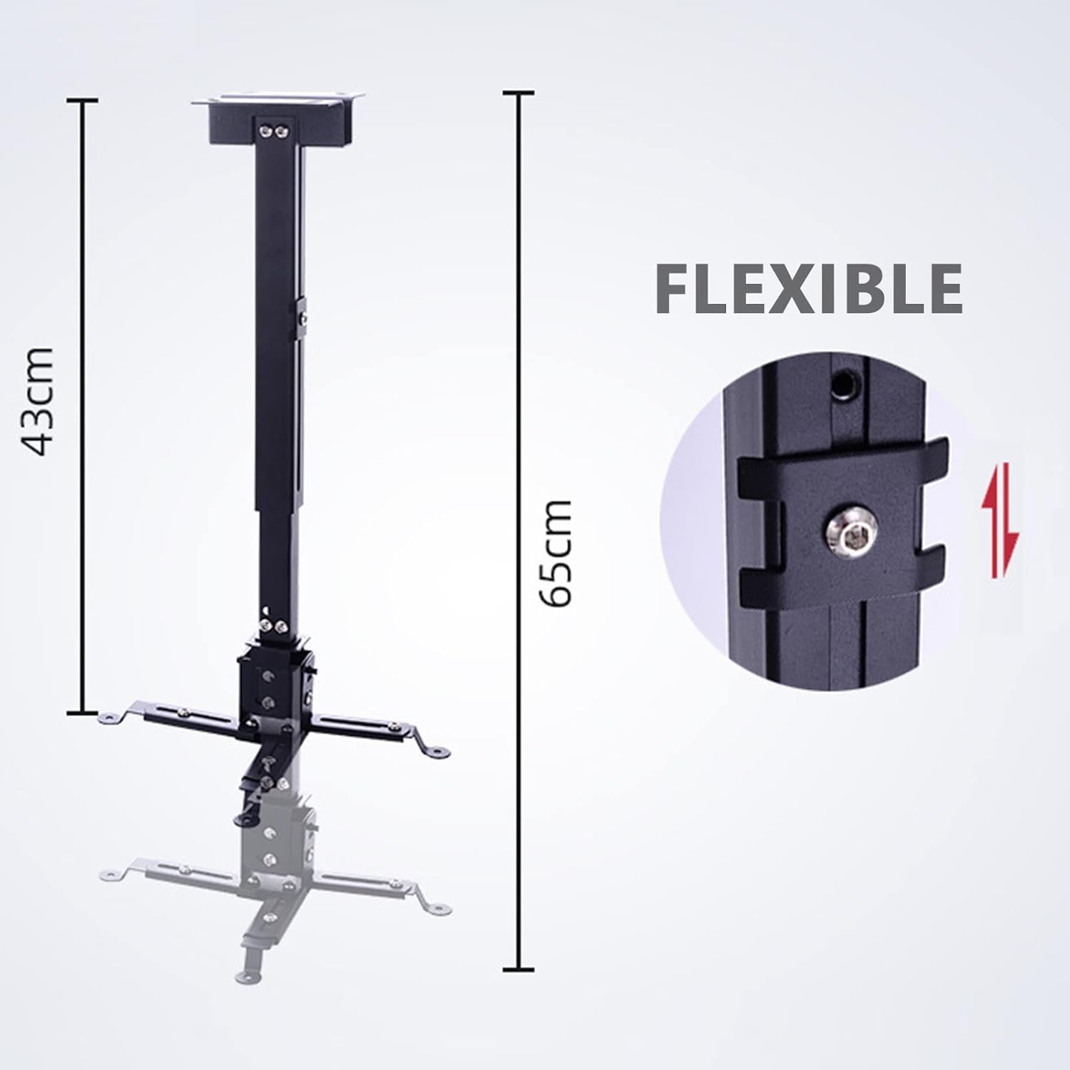 WiTi Universal Projector Mount for LCD DLP, Extendable Mounting Bracket
