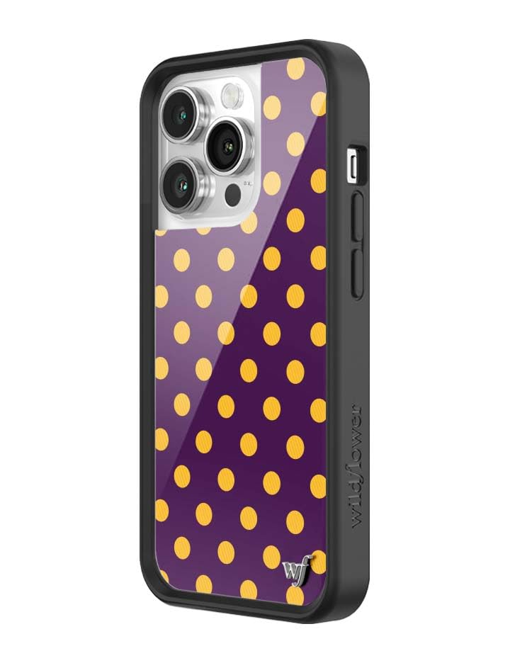 Coque iPhone 14 Pro antichoc Wildflower housse de protection violette