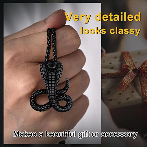 Chainspromax Snake Pendant Cobra Snake Jewelry Mens Black Gothic Necklace Satanic Necklace Cool Jewelry #TOP3