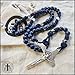 Rugged Rosaries® BLUE Marian Meditation ROSARY with St. Benedict Crucifix