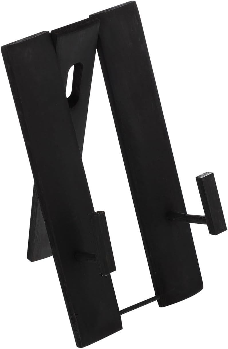 1pc Bamboo Tripod Folding Fan Stand Wall Mount, Sturdy Display Base, Large Japanese Wood Hand Held Fan Holder