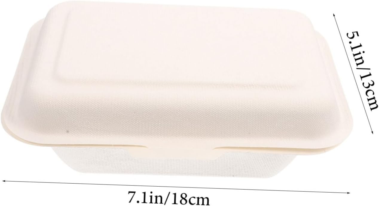 ULTECHNOVO 50pcs Disposable Paper Food Containers Grease-resistant Takeout Boxes for Fried Foods Snacks More for Office School Picnic Parties