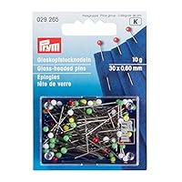 Prym-Stecknadeln + Glaskopfstecknadeln + 30 mm x 0,6, Bunt