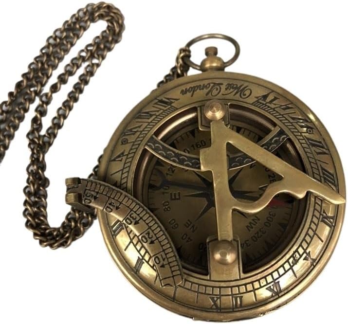 Bronze Antique Pocket Watch Compass Pendant Decorations and Ornaments image 5