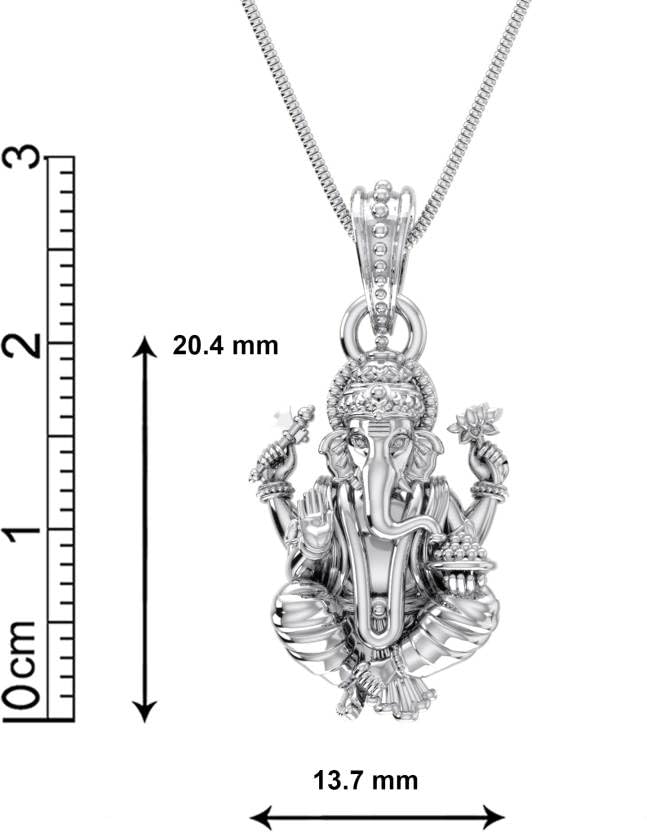 Medallón Ganesh plata ley joya espiritual para regalar bendiciones 3