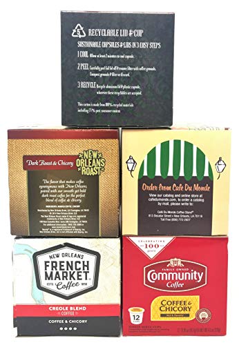 New Orleans Coffee & Chicory Sampler Single Serve Cups Variety Box (60 Count) - Thumbnail 4
