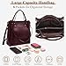 Imagen de Mabecol Bolso Bandolera Mujer PU Vintage Gran Capacidad Bolso Tote Shopper Elegante Bolso Hombro Amplio Ajustable Bolso Diario Mujer Trabajo Universidad Viajes