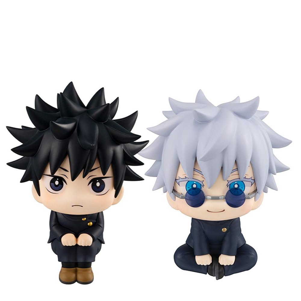 Jiumaocleu 2 stuks JJK-figuur Itadori Yuji en Fushiguro Megumi actiefiguur, 10 cm, mini JJK, actiefiguur, standbeeld met accessoires, handgemaakte verzamelstukken, desktopdecoratie, geschenken