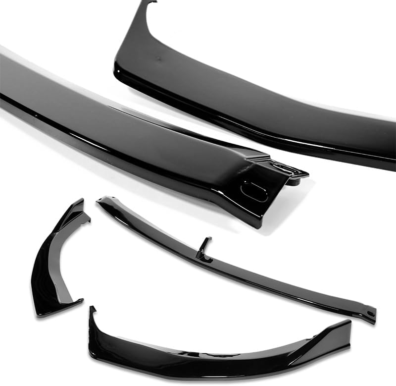 3pcs Front Bumper Lip Spoiler Body Kit Compatible with 2021-2024 Volkswagen VW Golf GTI MK 2022 2023 (Painted Black)