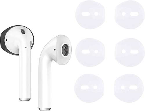 Ajuste en la caja Puntas protectoras de silicona para los oídos y fundas de repuesto antideslizantes suaves compatibles con Apple AirPods 1 y 2 o