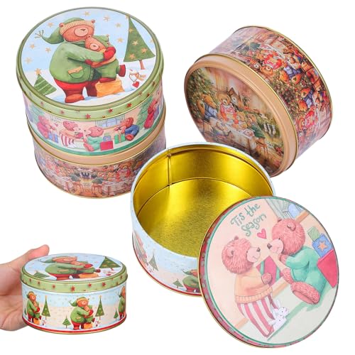 Boîte à bonbons en tôle Noël créative, emballage cadeau pour garçon fille