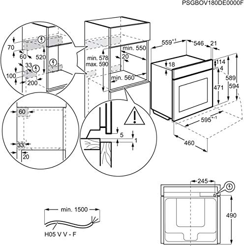 AEG BSE782380B Horno Multifunción, 20 Funciones + 3 de Vapor, 225 programas automáticos, Cocción en 3 Niveles, Sonda Térmica, TFT Táctil, Ventilador XXL, Negro, A++ - imagen 2