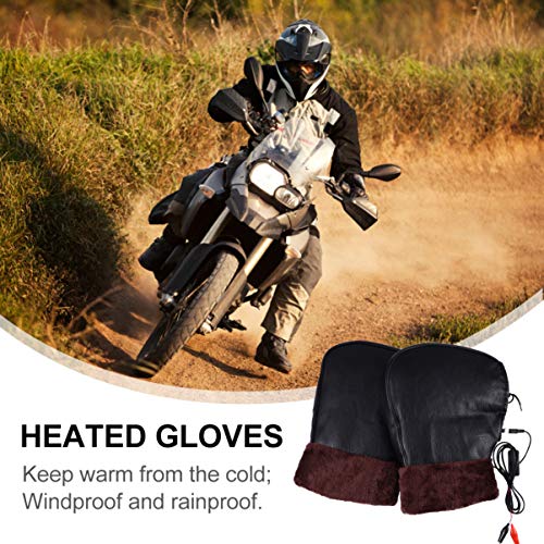 BESPORTBLE 1 par 12V Motocicleta Luvas Aquecidas Luvas de Aquecimento de Inverno Tampa Manter O Aque
