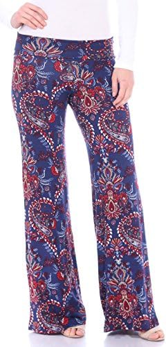 Popana Womens Casual Print Palazzo Pants Plus Size Made in USA 3X ST47 Paisley