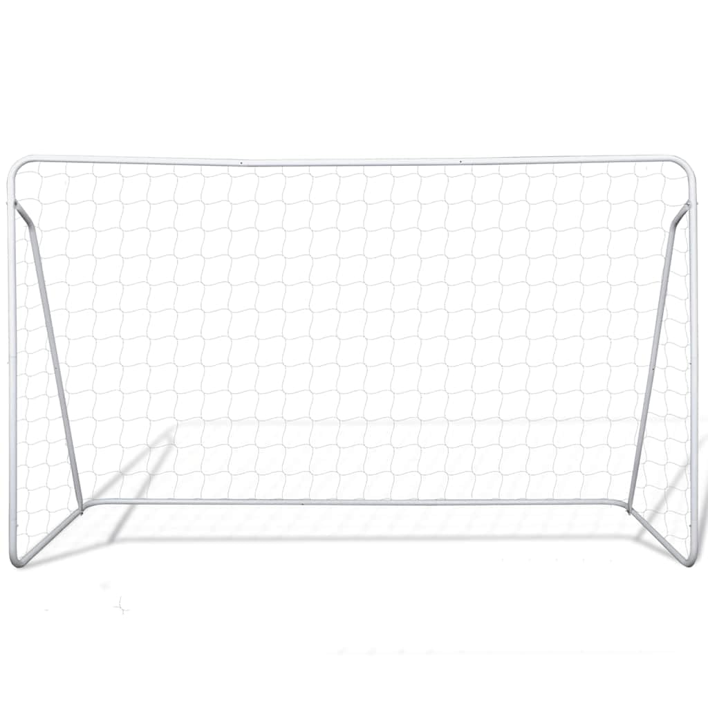 Porta da calcio, 240 x 90 x 150 cm, in robusto acciaio, per giardino e tempo libero, resistente alle intemperie, per bambini e adulti