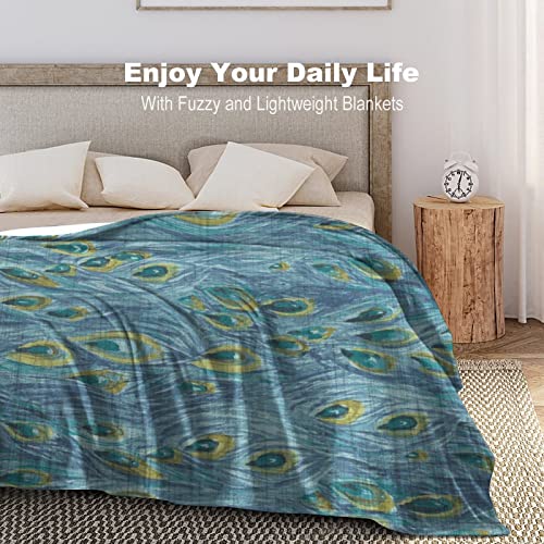Couverture chic en polaire paon rétro grand format de luxe - 3
