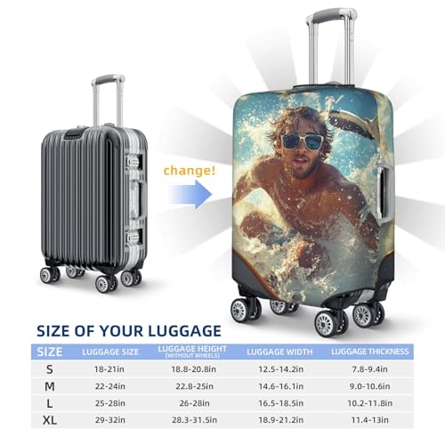 Custom Luggage Cover Personalized Luggage Cover Add Your Photo Name Text Double Sided Different Design Travel Suitcase Case Protector Elastic Washable Baggage Covers For Family Friends Gifts S3