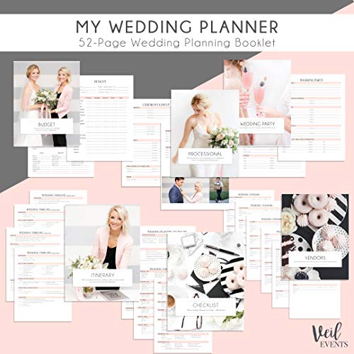 Wedding Planner And Digital Planning Spreadsheet Templates, Training Planning Videos, Timeline, Itinerary, Budget, Checklist, To-Do List, Vendors, Wedding Party, Organizer And More 8.5 X 11 Inches #TOP1