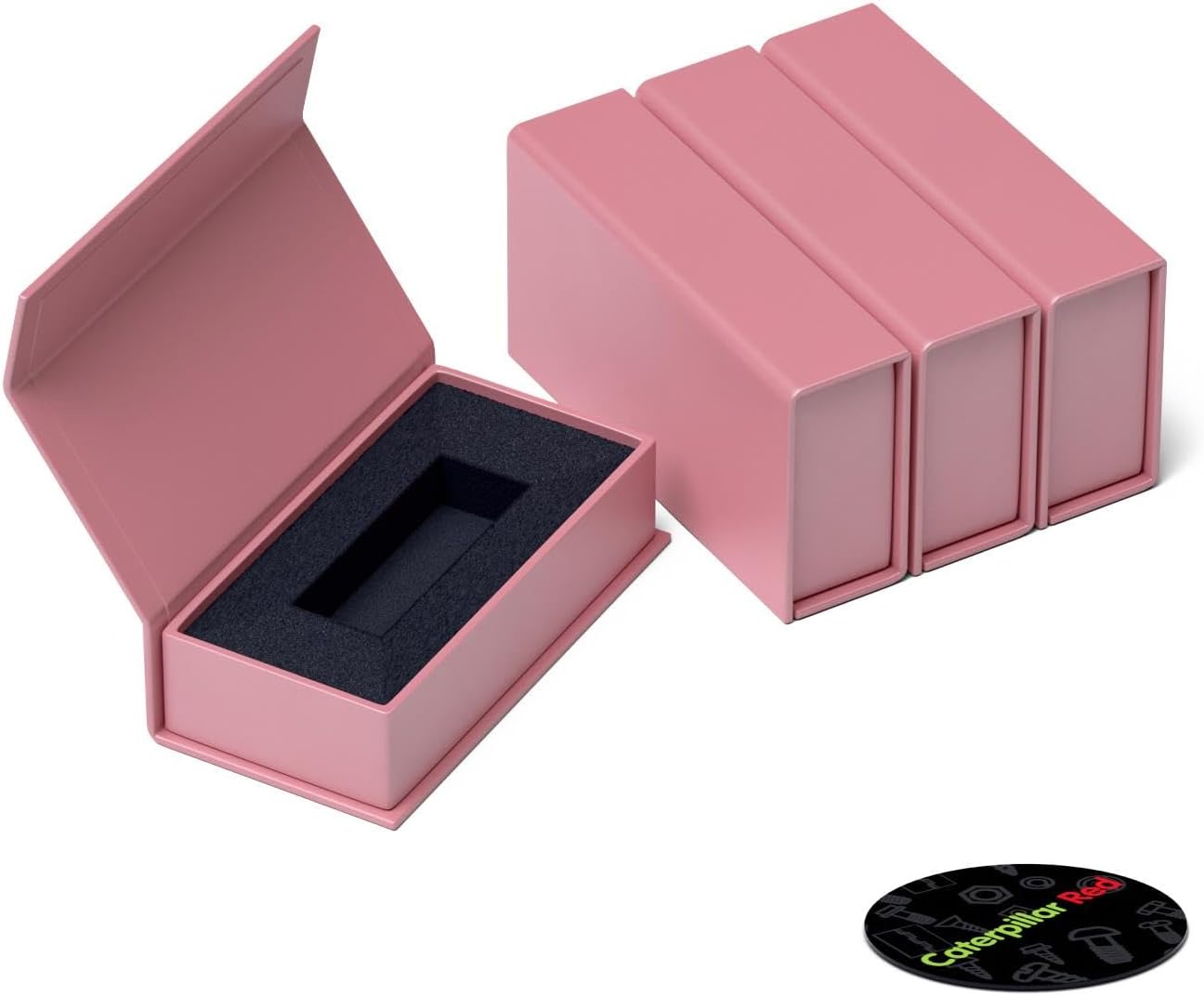 4x Baby Pink Magnetic USB Presentation Gift Boxes, Flash Drives, Wedding