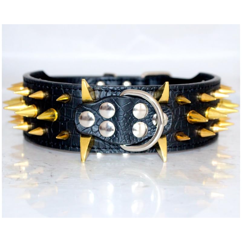 Dog Trust Large Spiked Studded Dog Collar - Protect Your Dogs Neck from Bites, Durable & Stylish, for Large Dogs Pack of 1 Random Color (B0CTKKP7QH) Amazon Price History, Amazon Price Tracker