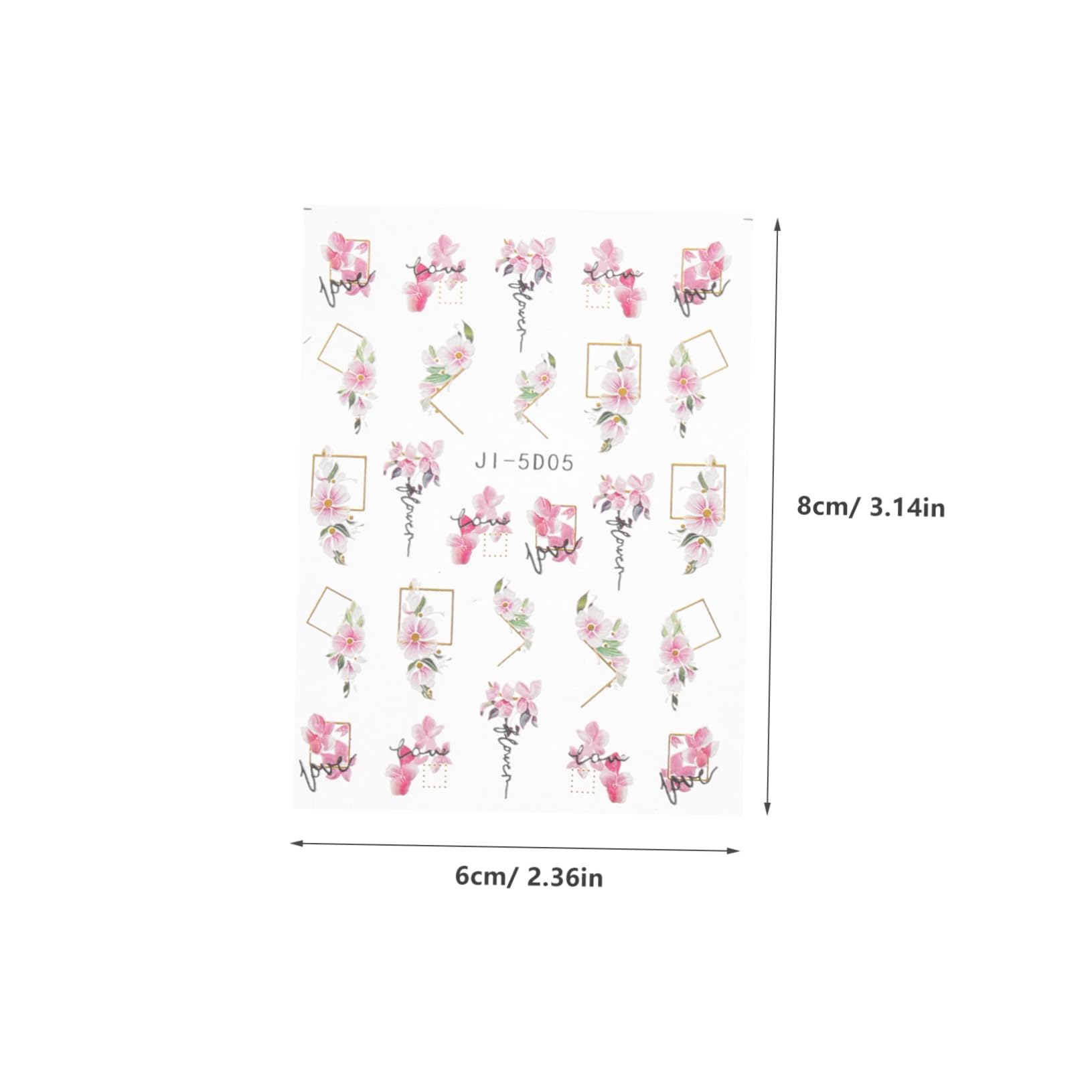 minkissy 5 Set Di Adesivi Per Unghie A Forma Di Fiore Decalcomanie in Rilievo Strisce Autoadesive Per Unghie Per Donne 3 Fogli*5