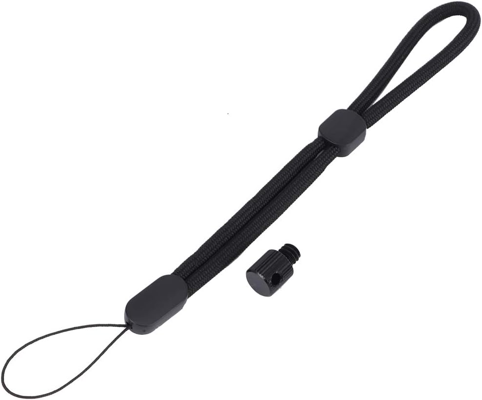 Bewinner Camera Hand Strap Lanyard Compatible with 360 ONE X, ONE, EVO & Ballhead Camera - Adjustable Black Nylon Wrist Strap with 1/4 Inch Screw Mount