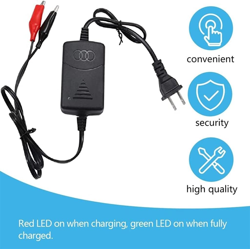 12V Sealed Lead Acid Battery Charger, 100V-240V AC 50/60 HZ to 12V DC 1300mA SLA Battery Charger, with Short Circuit Protection