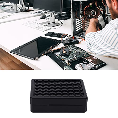 Caja de aleación de aluminio para Raspberry Pi 4, negra miniatura 2