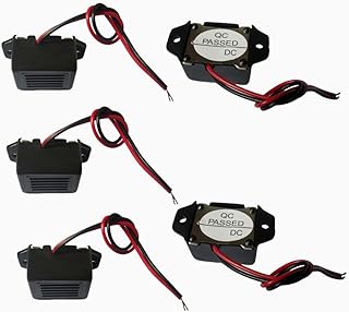 Mini Buzzers with Leads 12V 400Hz Morse Code Mechanical Electronic Components,Electronic Buzzer 5Pcs