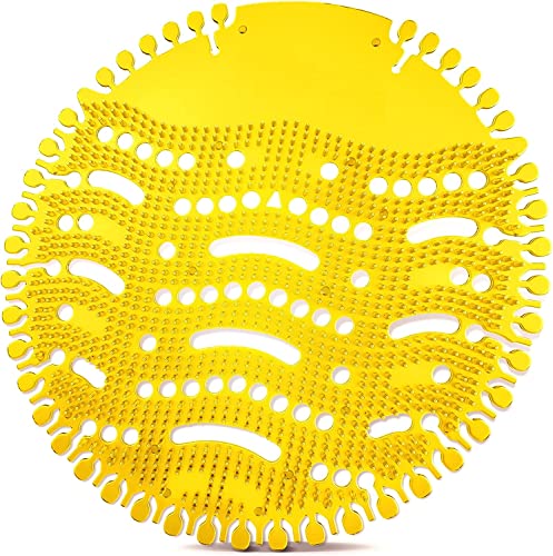 TARGET HYGIENE EVA Plastic Urinal Screen Mats with Fragrance for Bathroom and Toilet Use (Lemon-Yellow, Medium) -10 Pieces Set