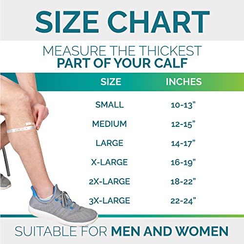 Calf Compression Sleeves For Men And Women - Leg Compression Sleeve - Footless Compression Socks For Runners, Shin Splints, Varicose Vein & Calf Pain Relief - Calf Brace For Running, Cycling, Travel #TOP5