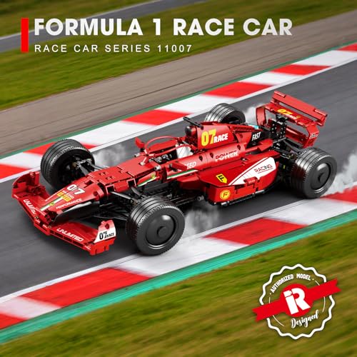 Image of Reobrix F1 Cars Building Sets for Adults, Technical Formula 1 Model Car Kits, 1:8 Scale Race Car Model Display for Home or Office Decor (883PCS,Static Version)